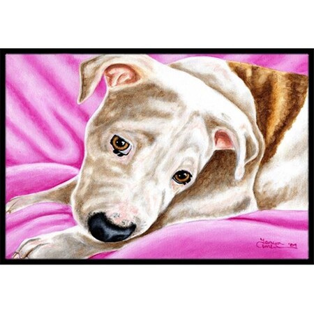 Carolines Treasures Carolines Treasures AMB1413MAT Dream Girl Pit Bull Indoor or Outdoor Mat; 18 x 27 AMB1413MAT
